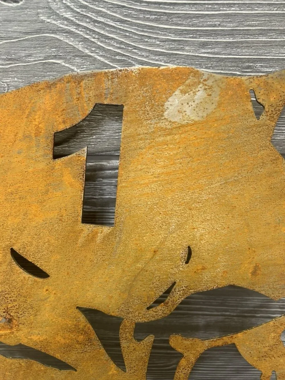 Large Rusty Metal Running Dog Cut Out Wall Art Rustic Decor 29” X 16”